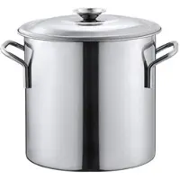 Magic Kitchen Rostfri Soppkastrull med Lock Stor Kommersiell Kokkastrull för Soppa Gryta S gray