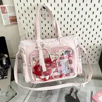 LIngzhi Y2K Söt Japansk Väska Lolita Flicka Axelväska Toteväska Stor Kapacitet Axelväska Casual Handväskor One Size rosa