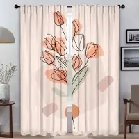 Household supplies MH Abstrakt linjemönster Anti-mygggardiner för kamerajalusier Heminredningsgardiner 2 stycken Halloweendekoration Skiljevägg W60xH90cmx2pcs-CL