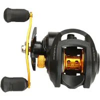 GoolRC Ultra Smooth 17 + 1 BB Baitcasting fiskerulle Baitcaster 8kg Max Drag 7.2:1 Magnet Utväxlingsförhållande Left Hand