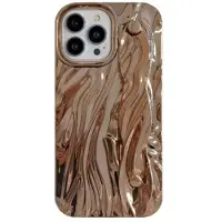 Mtp Products iPhone 15 Pro Max Rynkigt galvaniserat TPU-fodral - Guld