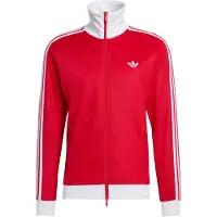 Adidas Sweatjacka 'Classic' röd / vit