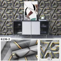Home with love 3d Geometrisk Frostad Vattentät Självhäftande Tapet Hem Väggpapper Heminredning Väggdekal 30M