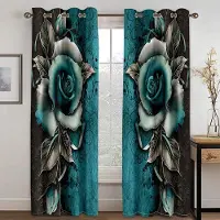 Household supplies MH Röd Ros Blomma Vit Svan 3D Design Lyx Fönstergardiner för Flickor Vardagsrum Sovrum Heminredning 2 Delar Fri Frakt W60H60(CM)x2PCS&Grommet Top