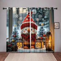 Household supplies MH Jul Tomte Gardiner 2 Paneler 3D Tryck Solskydd Vinterdekor Sovrum Vardagsrum Nordisk Dvärg Lykta Snöscen Högtid 50W60H(CM)X2PCS&Rod Pocket
