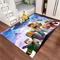 Textilien 3D-tryck M-M1necraft Matta för Vardagsrum Sovrum Hall Löpare Halkfri Mjuk Områdesmatta Soffa Dörrmatta Heminredningsmatta Gåva 80*120cm