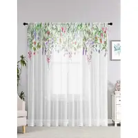 Household supplies MH 2 Delar HD Digital Fräscha Botaniska Blommiga Avdelningstryckta Gardiner Heminredningsstil Inredning Vardagsrum Sovrum Stång W52H63inchW132H160cm