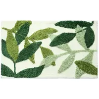 TOMTOP JMS Badrumsmatta Halkfri Tjock Mjuk Snabbtorkande Grön Polyester Maskintvättbar Absorberande Badrumsmatta för 17.7in Wide and 25.6in Long