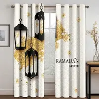 Yiran Furniture Muslimsk Ramadanfestival Fönstergardiner Vardagsrum Heminredning Barnrum Fönsterbehandlingar Kök Draperier W50 X H130(CM)X2&Grommet Top