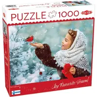 Tactic Puzzle Lovers Girl with Red Mittens 1000 pcs puzzle
