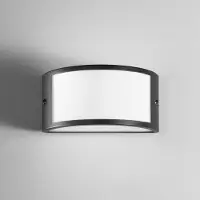 In.tec® Vägglampa utomhus Austin, dimbar, Svart, Aluminium / grå / zink, Modern, Utomhusvägglampa