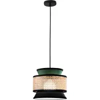 LUCE Design Hänglampa Gazebo, dimbar, Grön, Vardagsrum / matsal, Textil / tyger / siden, Pendellampa