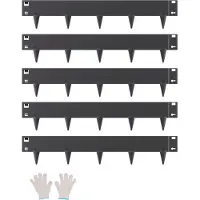Vevor stålkantlist, 5-pack 39 x 4 tum rostbeständig metallkantlist, böjbar trädgårdskant, kraftig gräsmatta, enkel att installera, rabattgångavdelare svart