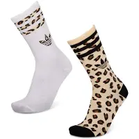 Adidas Sockor 'Leopard Crew 2 Pairs' beige / svart / vit