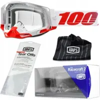 100% glasögon RACECRAFT 2 ST-KITH (anti-dimma, LT 88%-92% + 10 inserts) (NY)