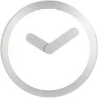 Nextime Focus - Klocka - kvarts - väggmonterbar - 25 cm - silver