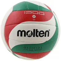 Molten V4M1500, Grön, Röd, Vit, Läder, Syntetisk, 18-panel ball, Inomhus & utomhus, Mönstrad, Unisex