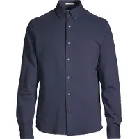 Gant för män. 3250271 Skjorta Regular Fit i marinblå stretchig piképunkt (L), Casual, Bomull, Lång ärm, Marino