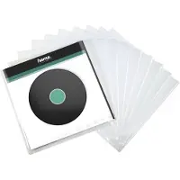 Hama LP Outer Sleeve - CD/DVD-fodral - kapacitet: 1 CD/DVD - transparent (paket om 10)
