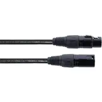 Cordial ED 0,5 FM XLR Anslutningskabel [1x XLR-kontakt 3-polig - 1x XLR-kontakt 3-polig] 0.50 m Svart