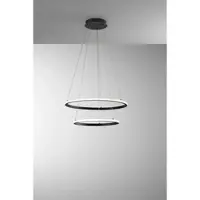 LUCE Design Pendellampa Axis, Svart, Vardagsrum / matsal, Metall, Modern
