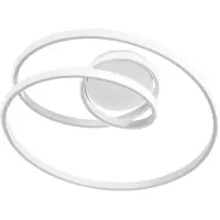 LUCE Design LED taklampa Coaster, Vitt / opal, Vardagsrum / matsal, Aluminium / grå / zink, Modern, LED-taklampa