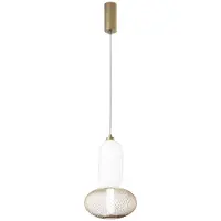 LUCE Design Pendellampa Inkas, Mässing / guld, Vardagsrum / matsal, Glas
