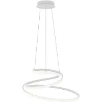 LUCE Design Pendellampa Coaster, Vitt / opal, Vardagsrum / matsal, Aluminium / grå / zink, Modern