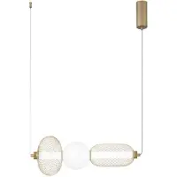 LUCE Design Pendellampa Inkas, Mässing / guld, Vardagsrum / matsal, Glas