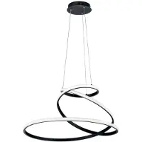 LUCE Design Pendellampa Coaster, Svart, Vardagsrum / matsal, Aluminium / grå / zink, Modern