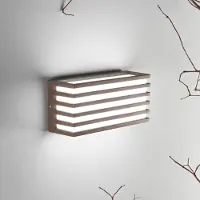 In.tec® LED utomhus vägglampa Dukrot, Brun / mässing, Aluminium / grå / zink, Modern, LED-vägglampa utomhus