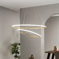 LUCE Design Pendellampa Axis, Mässing / guld, Vardagsrum / matsal, Metall, Modern