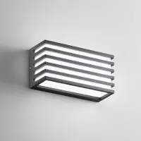 In.tec® LED utomhus vägglampa Dukrot, Svart, Aluminium / grå / zink, Modern, LED-vägglampa utomhus