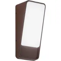 In.tec® LED utomhus vägglampa Coupe, Brun / mässing, Aluminium / grå / zink, Modern, LED-vägglampa utomhus