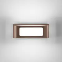 In.tec® LED utomhus vägglampa Desert, Brun / mässing, Aluminium / grå / zink, Modern, LED-vägglampa utomhus