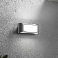 In.tec® LED utomhus vägglampa Desert, Svart, Aluminium / grå / zink, Modern, LED-vägglampa utomhus