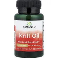 Swanson Health Krillolja, Maximal styrka, 30 mjuka kapslar