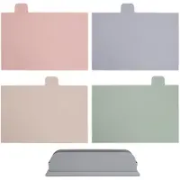 Cosy Homes 4 st Färgkodade Skärbrädor Set med Hållare Dubbelsidig Användning Klassificerad Plastskärbräda