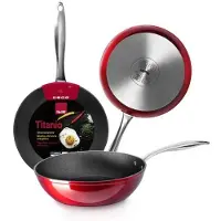 Jamon IBILI - Stekpanna Honda Red Rock, 24 cm, Aluminium, Quantanium non-stick, Kompatibel med induktion