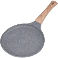 Cosy Homes Plattbottnad pannkakspanna Grå aluminiumlegering kokpanna Non Stick stekpanna för kök L