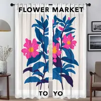 Household supplies MH Blomstermarknad Sorrento Myggnät 2 Delar Mörkläggningsgardiner för Rum Halloween Dekoration Rumsavdelare Skärm W50xH70cmx2pcs-CL