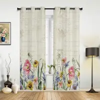 Household supplies MH Blomma Abstrakt Blå Lotus Gardiner för Sovrum Vardagsrum Draperier Kök Barnrum Fönstergardin Modern Heminredning 135W x 60H(cm) x1