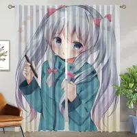 Household supplies MH Köksgardiner för Sovrum Eromanga Sensei Eleganta Rumsgardiner 2 Delar Fönstergardin Rullgardiner Skiljevägg Halloween Dekoration W50xH70cmx2pcs-CL
