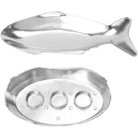 Konnwei Fiskformad grillpanna Jämn uppvärmning Aluminiumlegering Fiskserveringspanna för Hotellrestauranger S