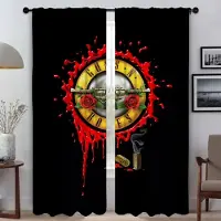 Household supplies MH Myggnät för Kamera Guns N'Roses Halloweendekoration Tyll för Sovrum Mörkläggningsgardin Heminredningsgardiner W50xH70cmx2pcs-CL