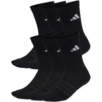Adidas Strumpor Cushioned Crew 6-pack - Svart/vit, storlek 49-51