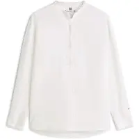 Tommy Hilfiger Oversized Fit Lace Trim Shirt WiTH Linen