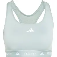 Adidas Sportbehå 'TECHFIT' ljusgrön / vit