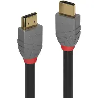 Lindy HDMI Anslutningskabel HDMI-A-kontakt, HDMI-A-kontakt 7.50 m Antracit, Svart, Röd 36966 guldpläterad kontakt HDMI-kabel