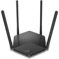 Mercusys MR60X, Wi-Fi 6 (802.11ax), Dual-band (2,4 GHz / 5 GHz), Nätverksansluten (Ethernet), Svart, Bordsrouter